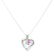 LADIES 14K YELLOW GOLD DIAMOND RUBY HEART NECKLACE - 2
