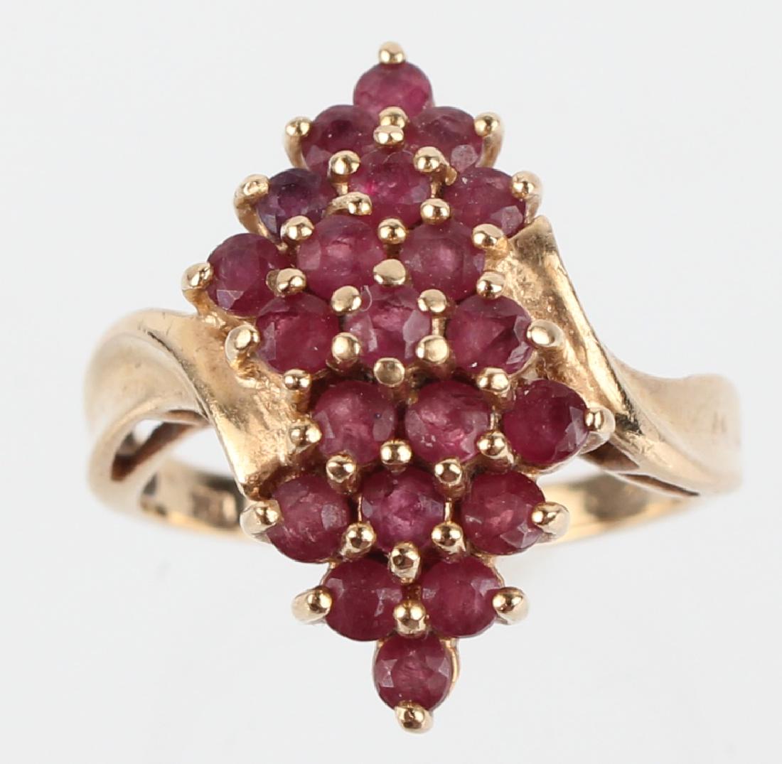 10K YELLOW GOLD & RUBY RING (1 of 5)