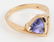 14K YELLOW GOLD TANZANITE & DIAMOND RING - 2