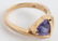 14K YELLOW GOLD TANZANITE & DIAMOND RING - 3