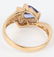 14K YELLOW GOLD TANZANITE & DIAMOND RING - 4