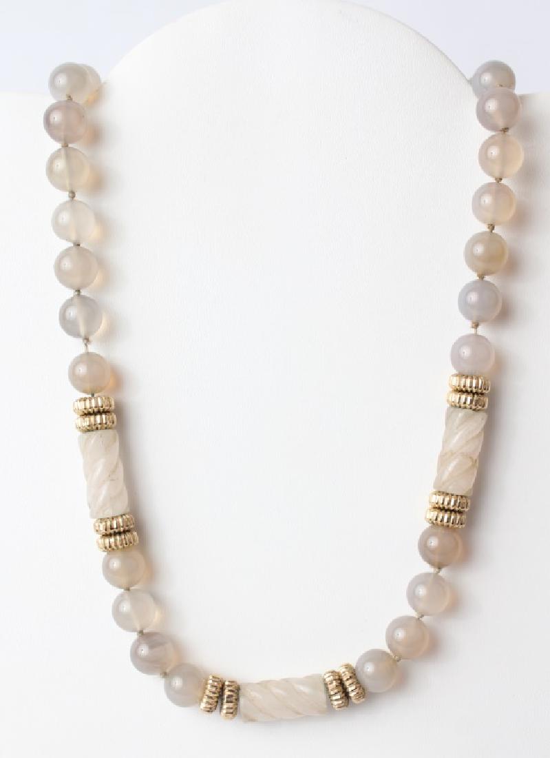 ROSE QUARTZ BEADED NECKLACE (1 of 3)