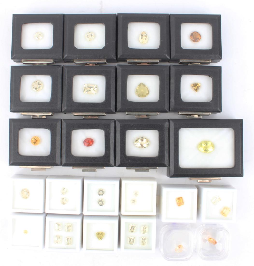 LOOSE CUT GEMSTONES - GOLD BERYL, CITRINE & MORE: LOOSE CUT GEMSTONES - GOLD BERYL, CITRINE & MORE Includes varied cuts and sizes of gold beryl, citrine, and yellow andesine labradorite. Shipping / Pickup: We Can Ship This Item