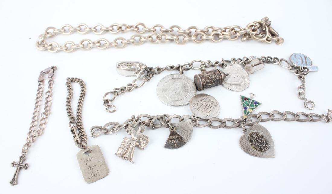 STERLING SILVER CHARM NECKLACE & BRACELETS (1 of 5)
