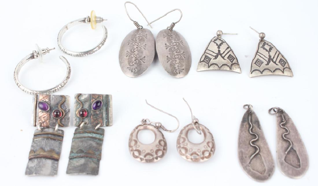 STERLING SILVER EARRINGS - LOT OF 6 PAIRS (1 of 5)
