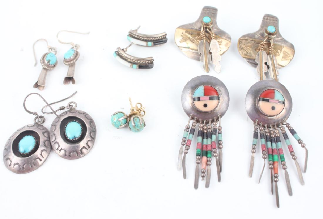 STERLING SILVER EARRINGS - LOT OF 6 PAIRS (1 of 5)