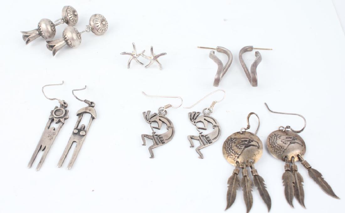 STERLING SILVER EARRINGS - LOT OF 6 PAIRS (1 of 3)