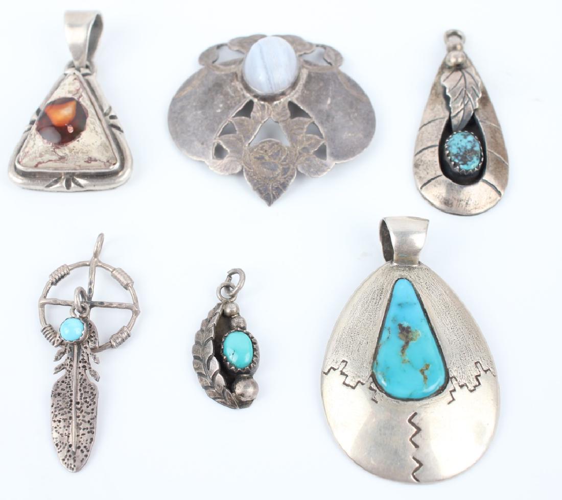 STERLING SILVER SIGNED PENDANTS - LOT OF 6 (1 of 5)