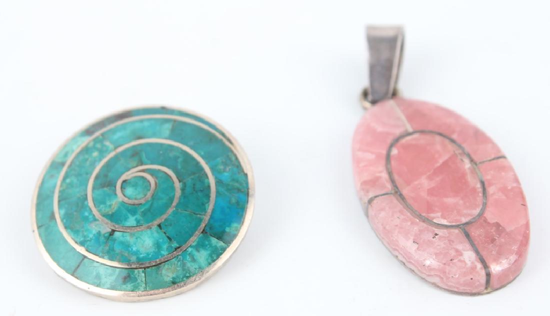 PAIR OF .950 STERLING SILVER PENDANTS (1 of 2)