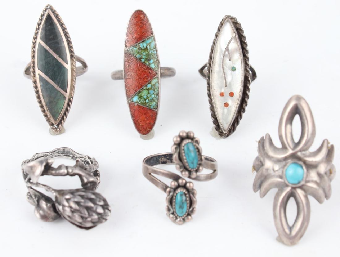 STERLING SILVER RINGS - LOT OF 6 (1 of 6)