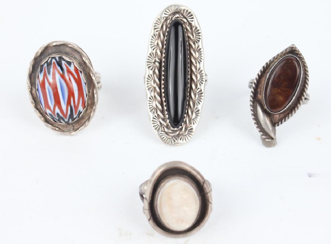 STERLING SILVER SIGNED RINGS - LOT OF 4 (1 of 5)