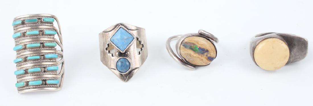 STERLING SILVER SIGNED RINGS - LOT OF 4 (1 of 4)