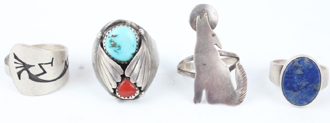 STERLING SILVER SIGNED RINGS - LOT OF 4 (1 of 5)