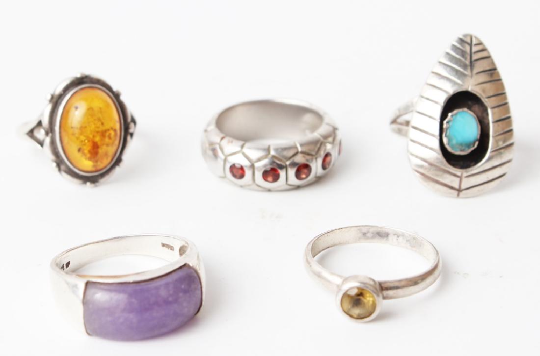 STERLING SILVER RINGS - LOT OF 5 (1 of 3)