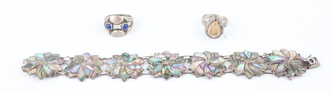 STERLING SILVER TAXCO RINGS & BRACELET (1 of 4)