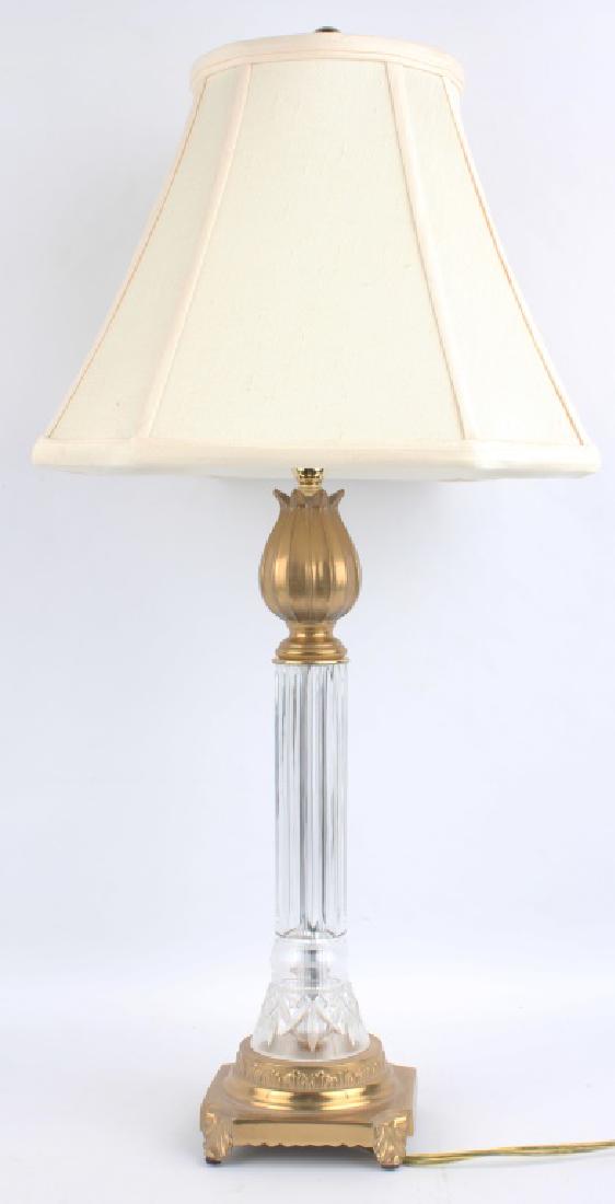 WATERFORD CUT CRYSTAL BRASS TABLE LAMP (1 of 2)