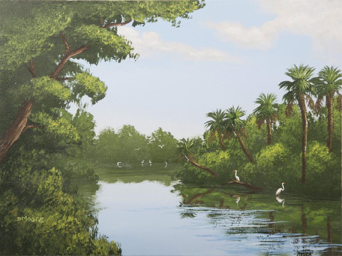 DOUGLAS MOORE FLORIDA LANDSCAPE ACRYLIC PAINTING (1 of 4)