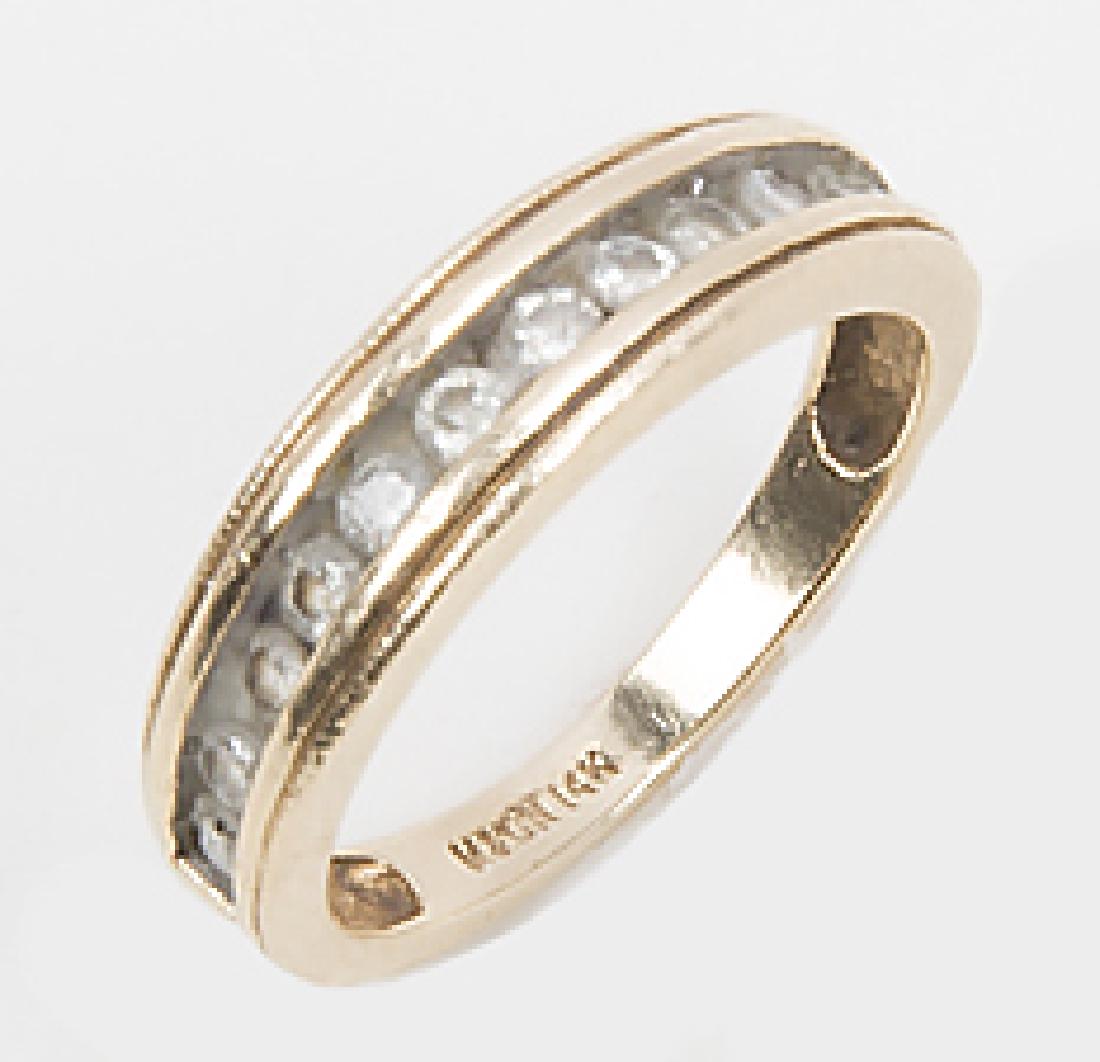 LADIES 14K YELLOW GOLD DIAMOND FASHION RING (1 of 4)