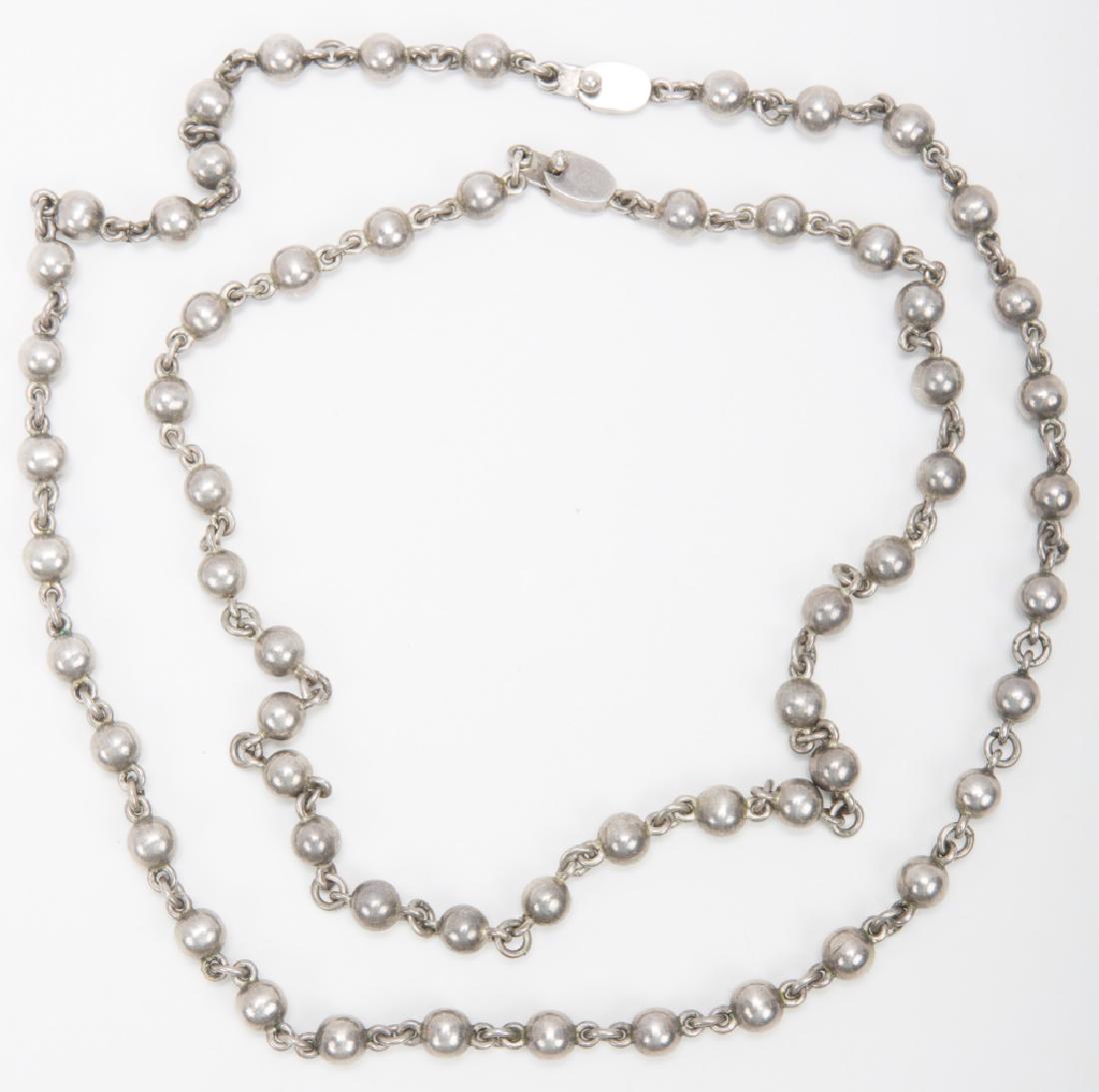 LADIES STERLING SILVER TAXCO BEADED NECKLACES (1 of 3)