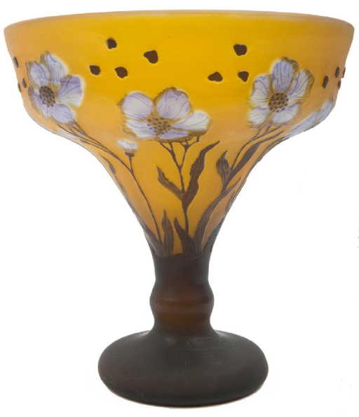 Download REPRODUCTION EMILE GALLE CAMEO GLASS COMPOTE