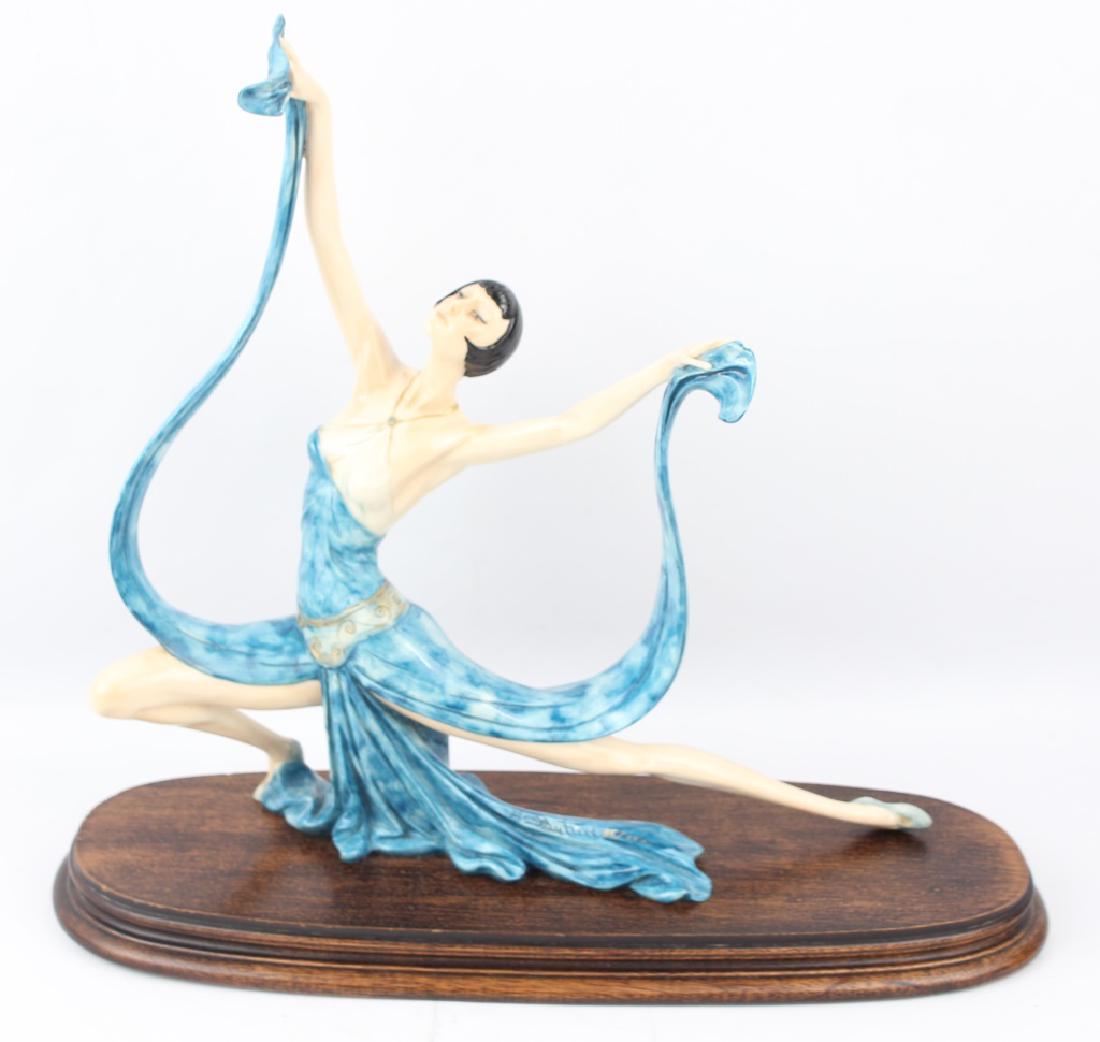 A. SANTINI ART DECO WOMAN DANCER FIGURINE