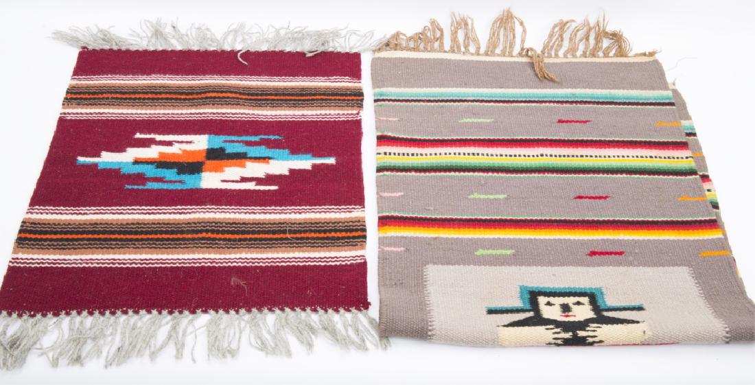 NAVAJO STYLE SADDLE BLANKETS -- LOT OF TWO (1 of 3)