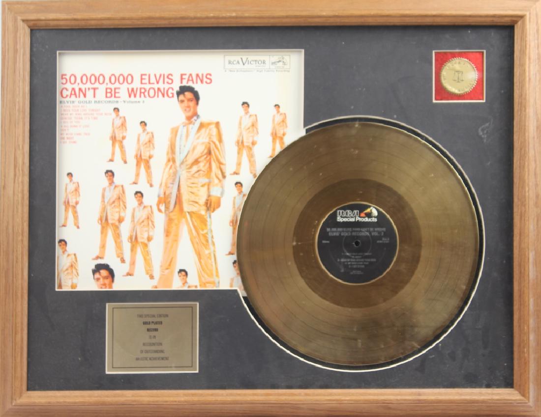SPECIAL EDITION 24K GOLD PLATED RECORD ELVIS