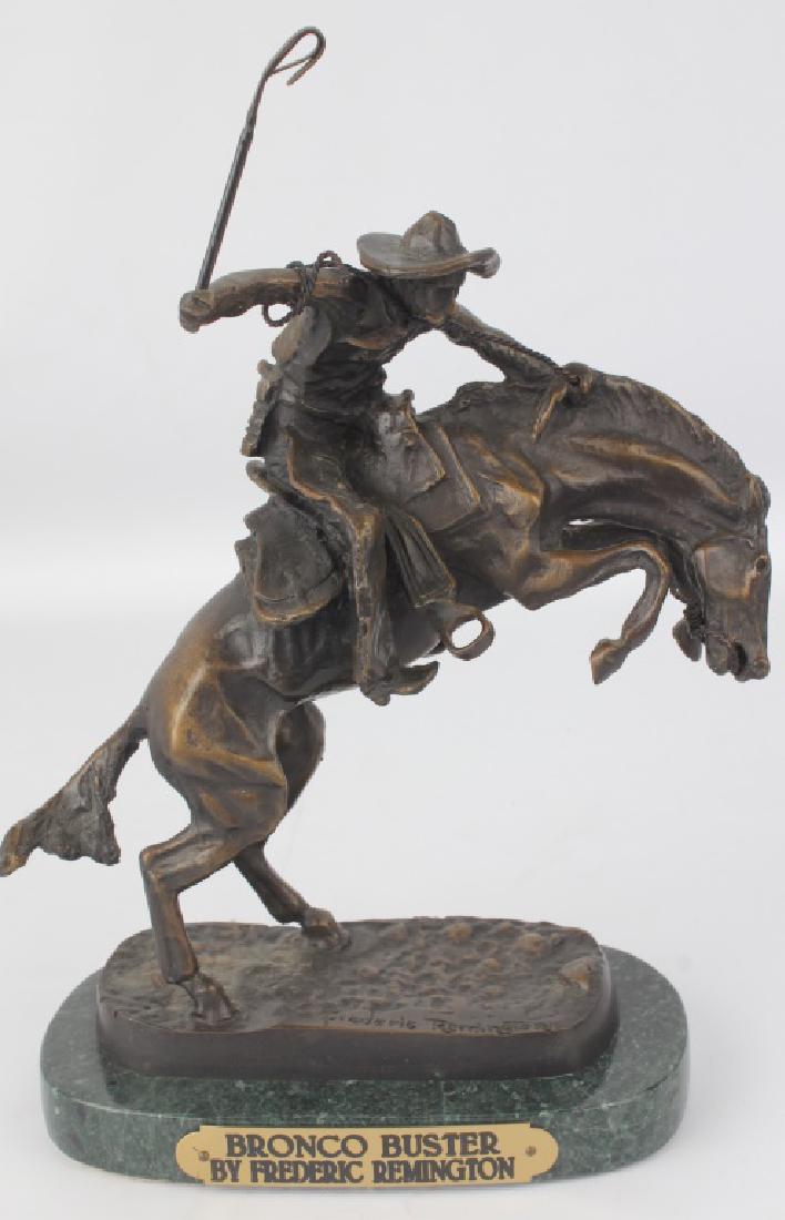 BRONZE STATUE BRONCO BUSTER BY FREDERIC REMINGTON (1 of 5)
