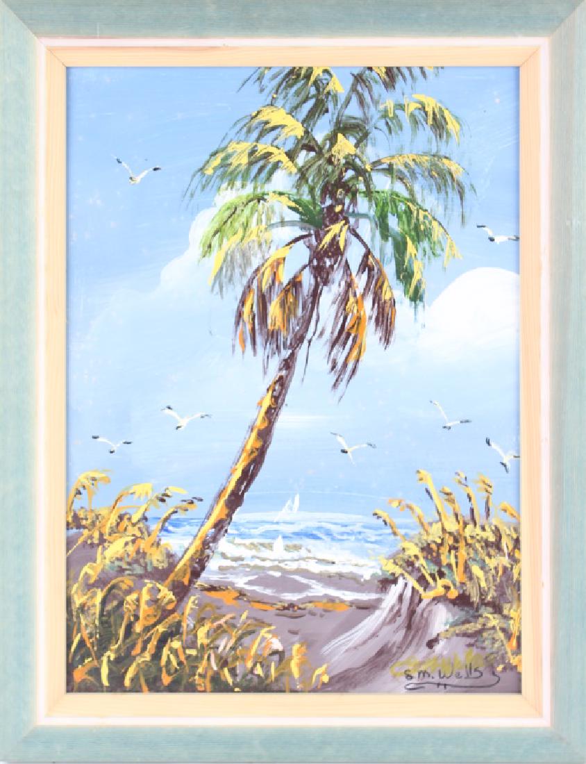 S.M. WELLS FLORIDA HIGHWAYMEN PALM OIL ON BOARD (1 of 4)