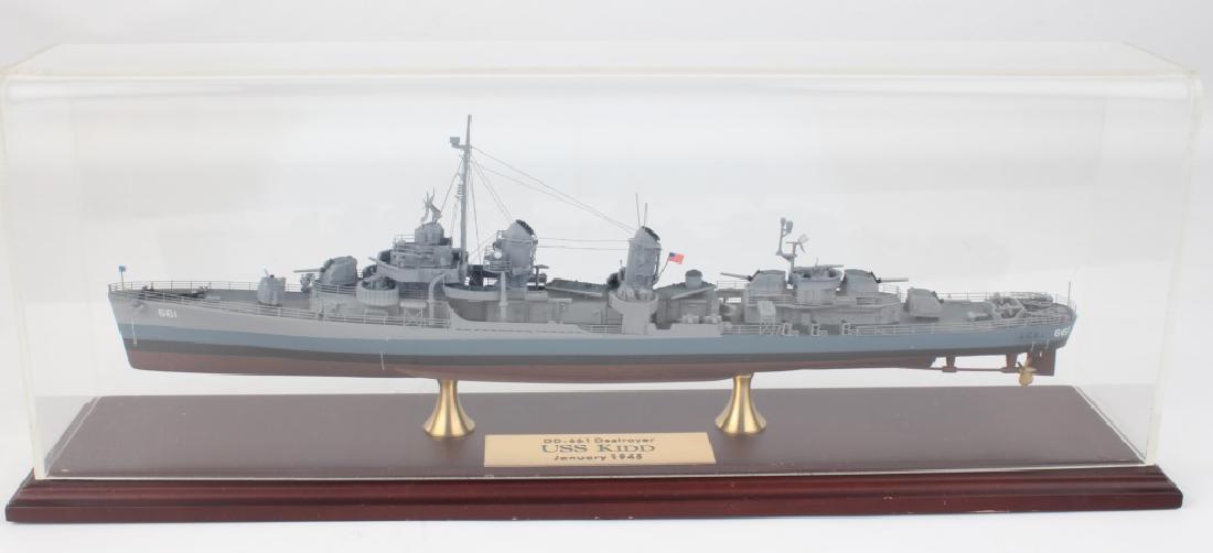 Vintage Scale Model Destroyer Dd 661 Uss Kidd