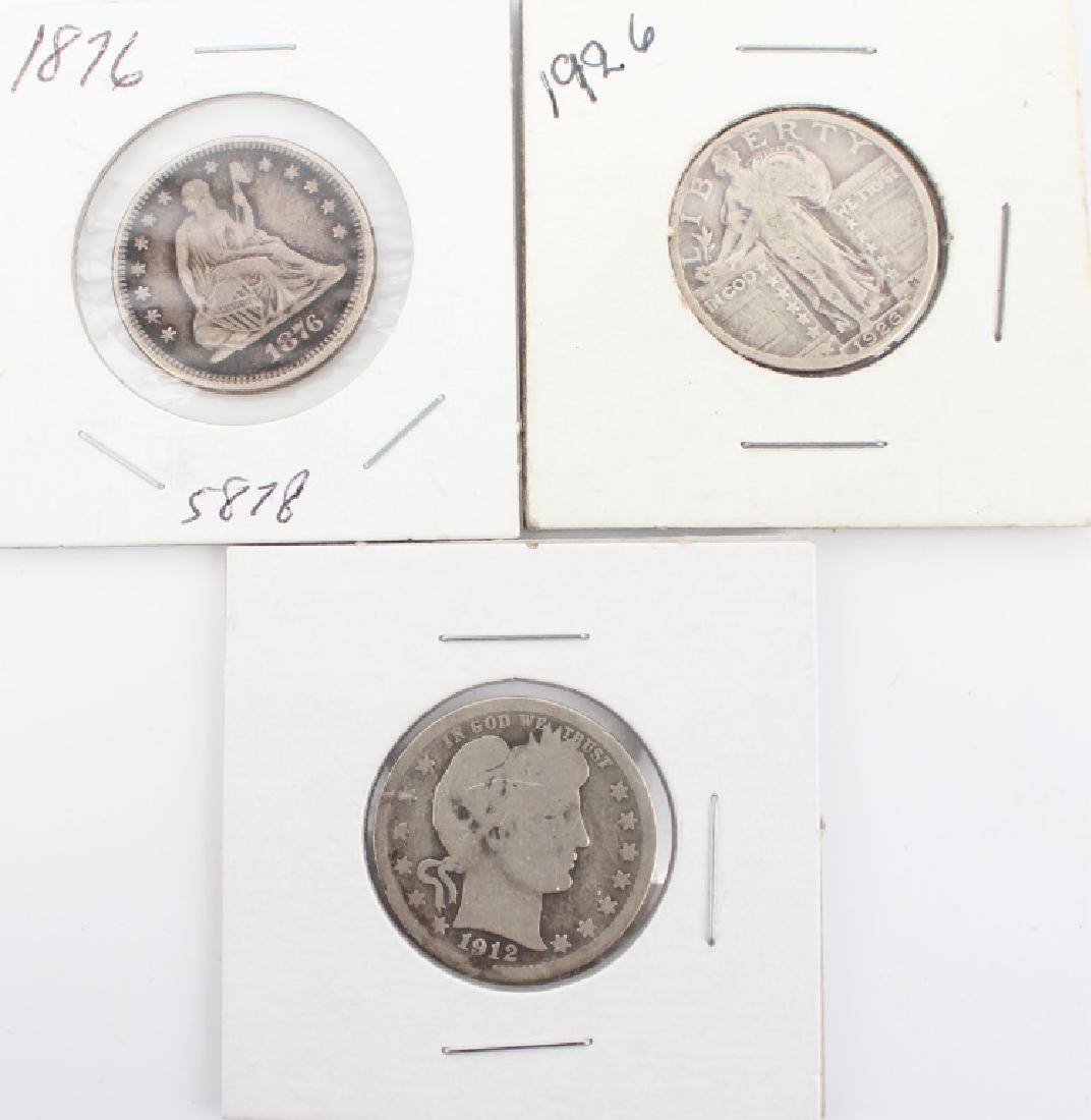 SILVER QUARTER TYPE COLLECTION LOT OF THREE (1 of 2)
