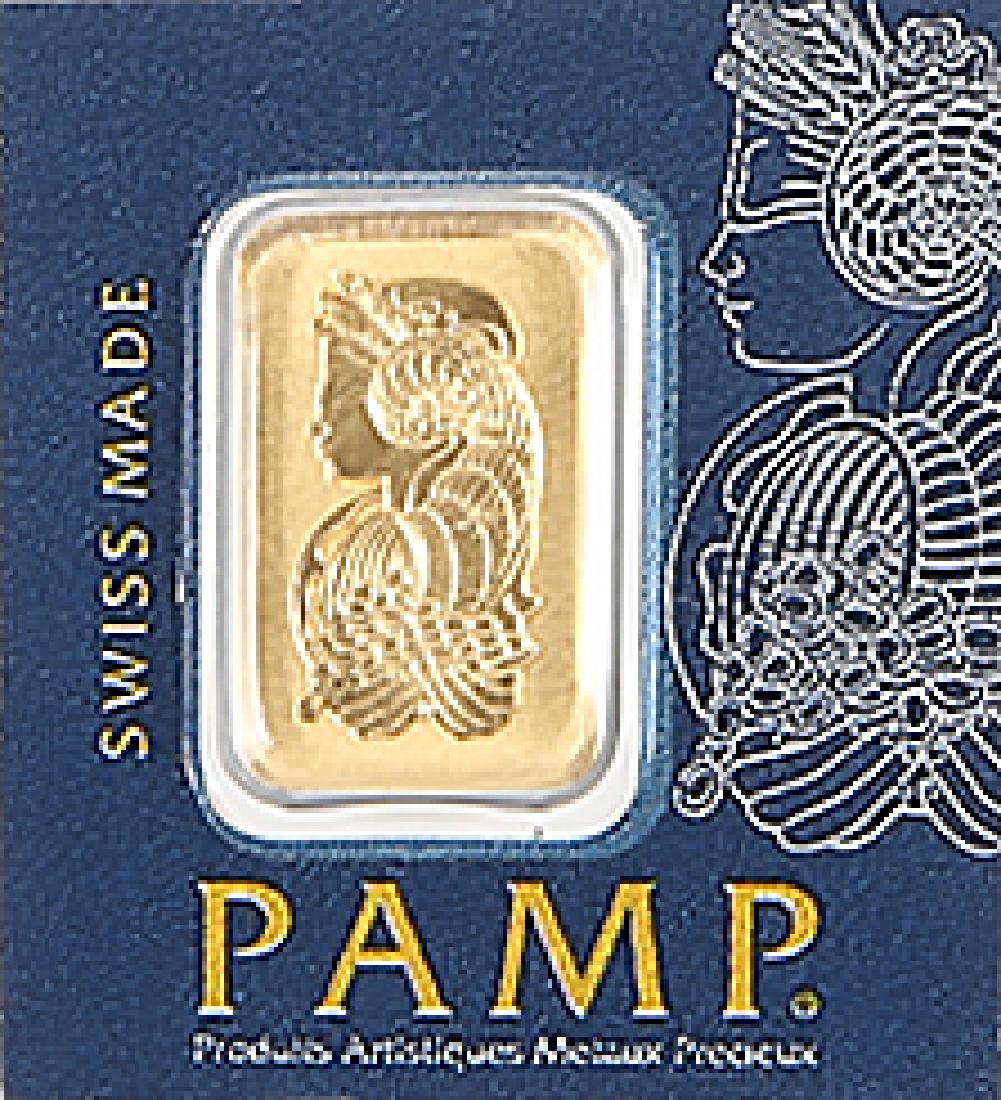 PAMP SWISS 1 GRAM .999 FINE GOLD BAR (1 of 2)