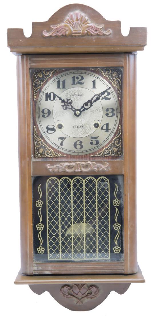 MODERN ALARON WOODEN WALL CLOCK (1 of 2)