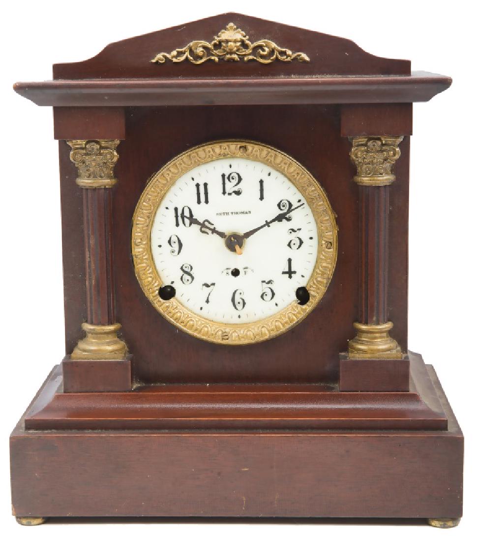 SETH THOMAS WOODEN MANTLE CLOCK (1 of 3)