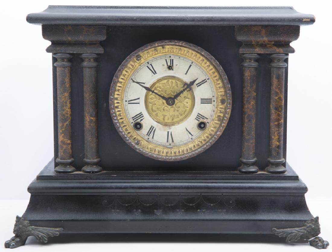 W.M. GILBERT WOODEN MANTLE CLOCK (1 of 4)