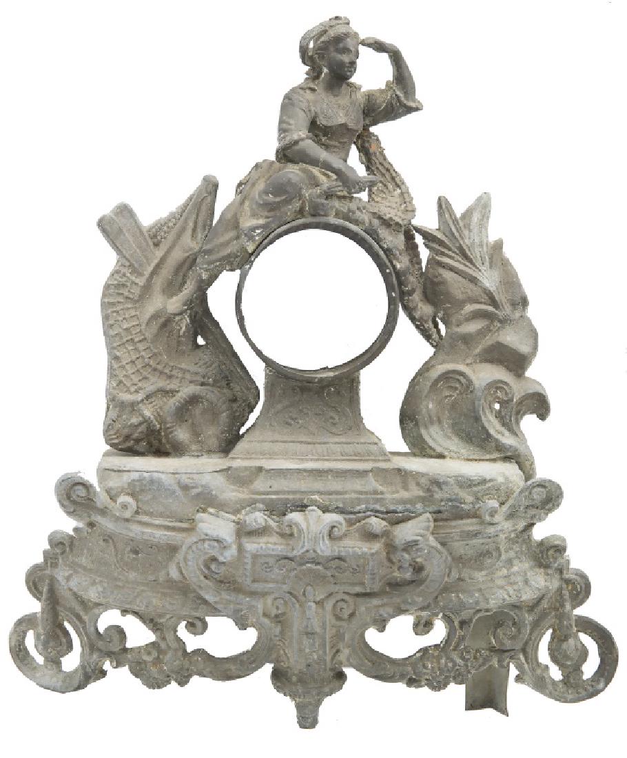 ORNATE CAST METAL CLOCK CASE (1 of 3)