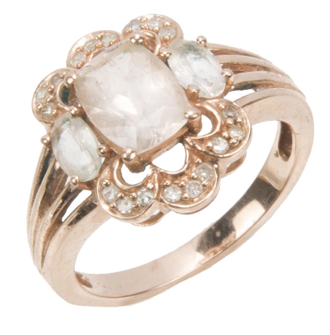 10K ROSE GOLD MORGANITE RING (1 of 5)