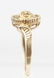 LADIES 10K YELLOW GOLD CHAMPAGNE DIAMOND RING - 3