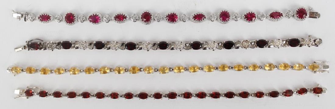 .925 STERLING SILVER TENNIS BRACELETS - LOT OF 4 (1 of 3)