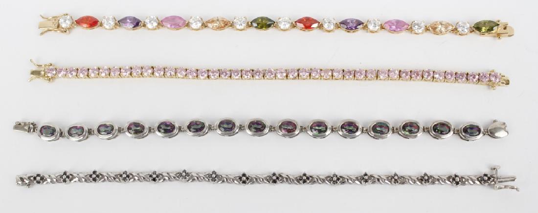.925 STERLING SILVER TENNIS BRACELETS - LOT OF 4 (1 of 3)