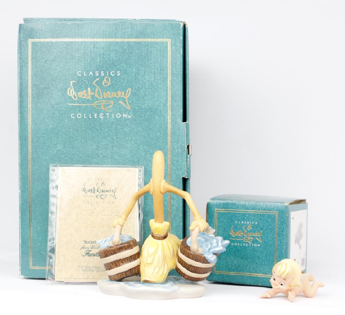 FANTASIA FIGURINES CLASSIC DISNEY COLLECTION: FANTASIA FIGURINES CLASSIC DISNEY COLLECTION Walt Disney's Classic Collection Figurines from Fantasia, lot of two titled "Bucket Brigade" and "Flight of Fancy" Broom and Cupid. Includes original boxes