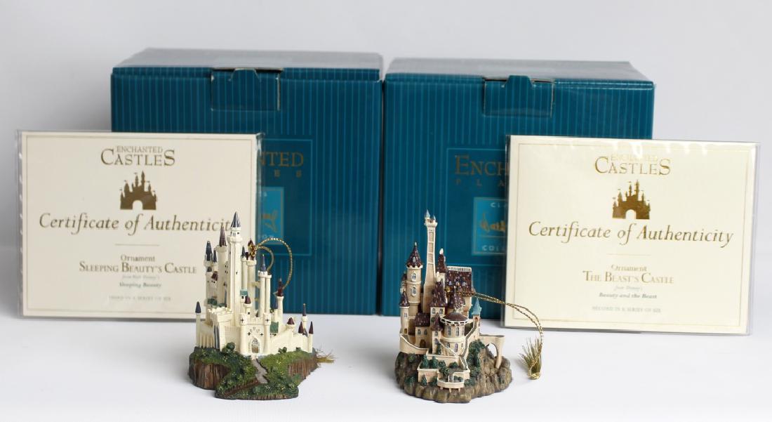 DISNEY CASTLE ORNAMENTS CLASSIC DISNEY COLLECTION: DISNEY CASTLE ORNAMENTS CLASSIC DISNEY COLLECTION Walt Disney's Classic Collection Enchanted Castles Ornaments "Sleeping Beauty's Castle" from Sleeping Beauty and "Beast's Castle" from Beauty and the 