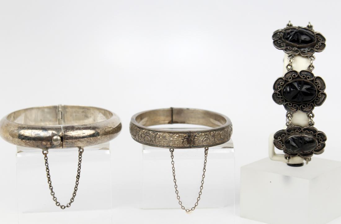 STERLING SILVER BRACELETS - LOT OF THREE (1 of 2)