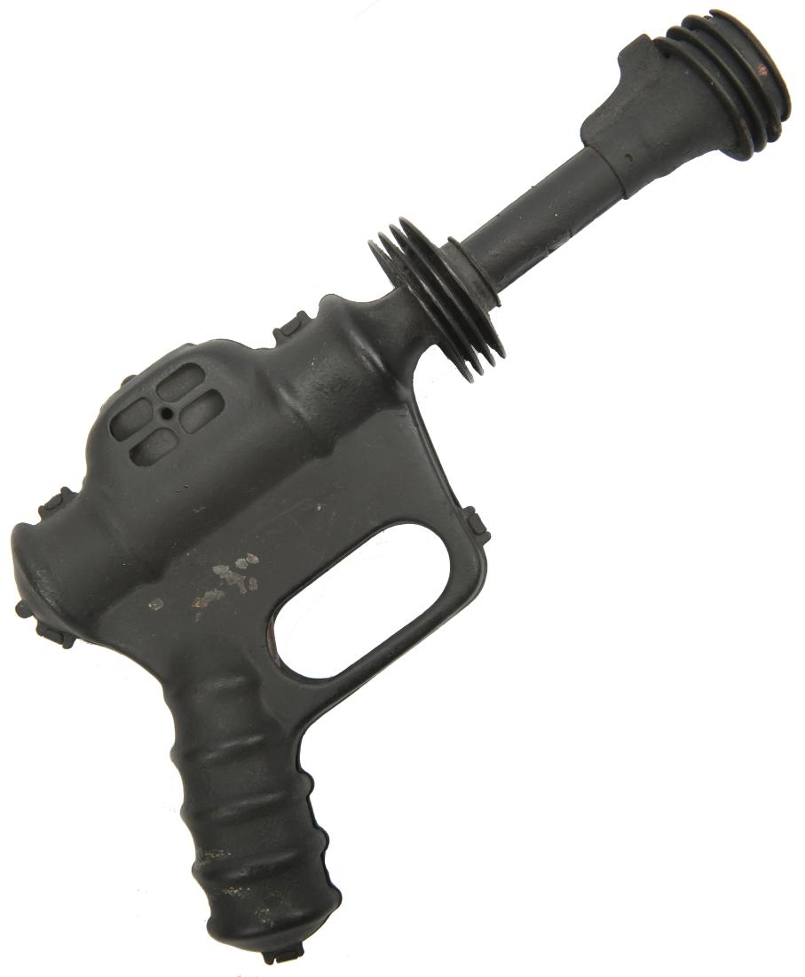 DAISY BUCK ROGERS ATOMIC TOY PISTOL: DAISY BUCK ROGERS ATOMIC TOY PISTOL Pressed steel toy space pistol, Buck Rogers atomic space piston toy gun, unmarked. 9.25". Shipping / Pickup: We Can Ship This Item