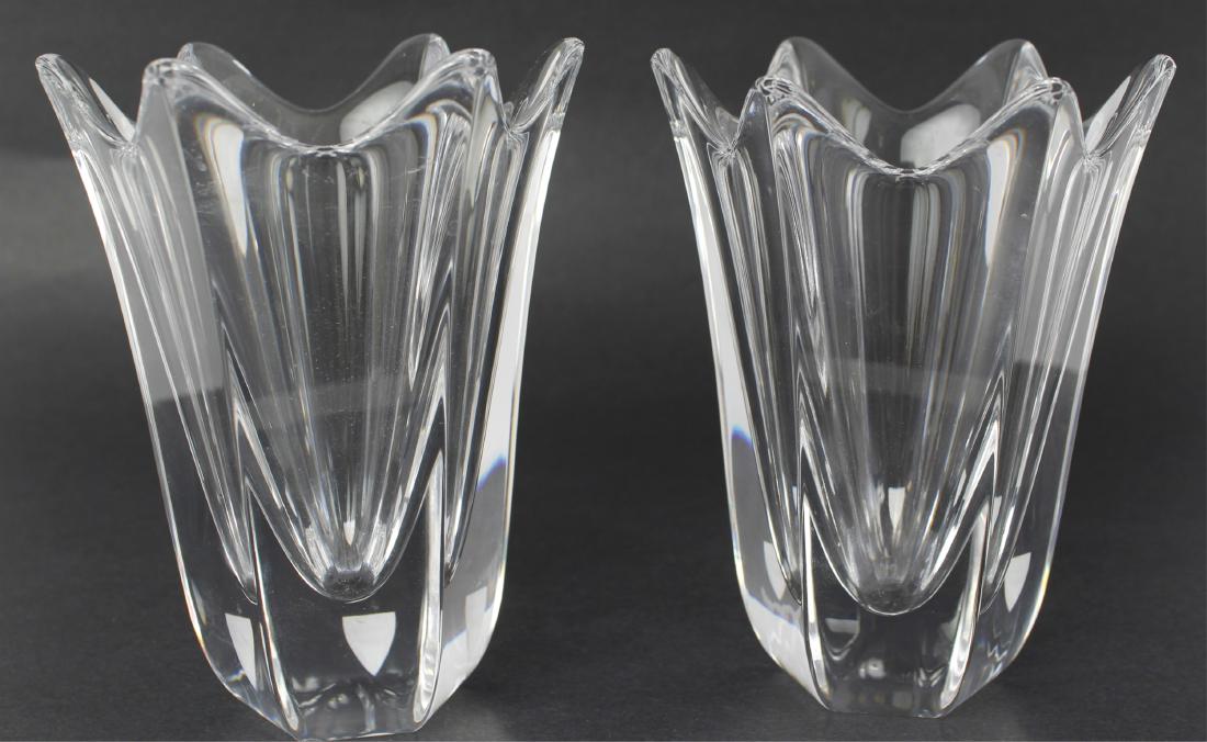 ORREFORS SWEDEN CRYSTAL BUD VASES - LOT OF 2 (1 of 3)