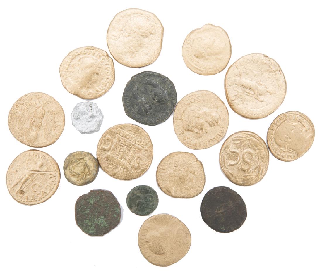 ASSORTED ANCIENT ROMAN CAESAR COINS LOT OF 18 (1 of 1)