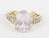 LADIES 10K YELLOW GOLD MORGANITE FASHION RING - 2