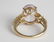 LADIES 10K YELLOW GOLD MORGANITE FASHION RING - 3