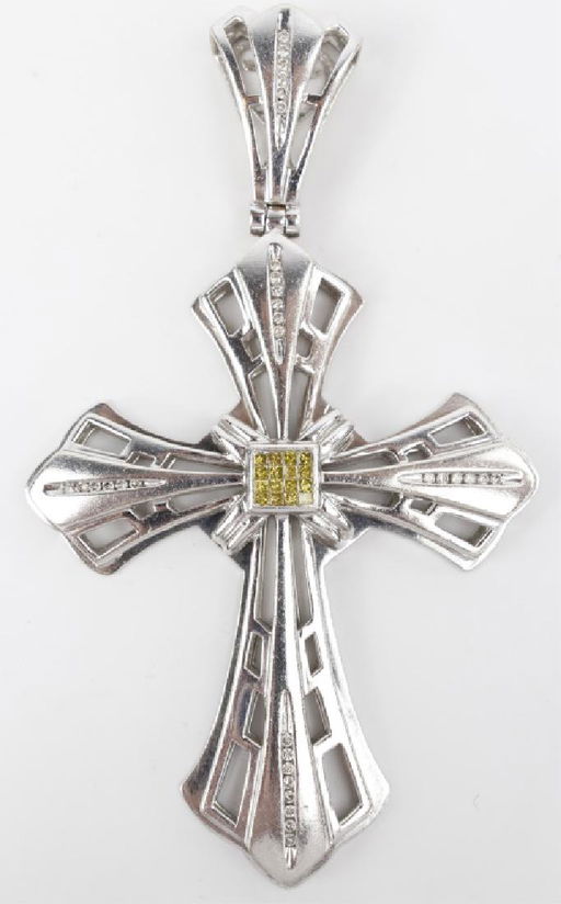 Large 14k White Gold Diamond Cross Pendant Dec 29 2018 Florida Estate S Inc In Fl - Large Diamond Cross Pendant Large 14k White Gold Diamond Cross Pendant Dec 29 2018 Florida Estate S Inc In Fl - Large Diamond Cross Pendant
