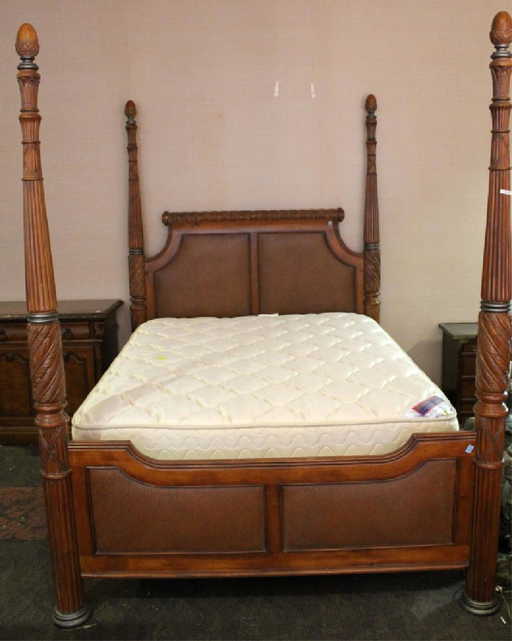Tommy Bahama Style Solid Wood 4 Post Queen Bed